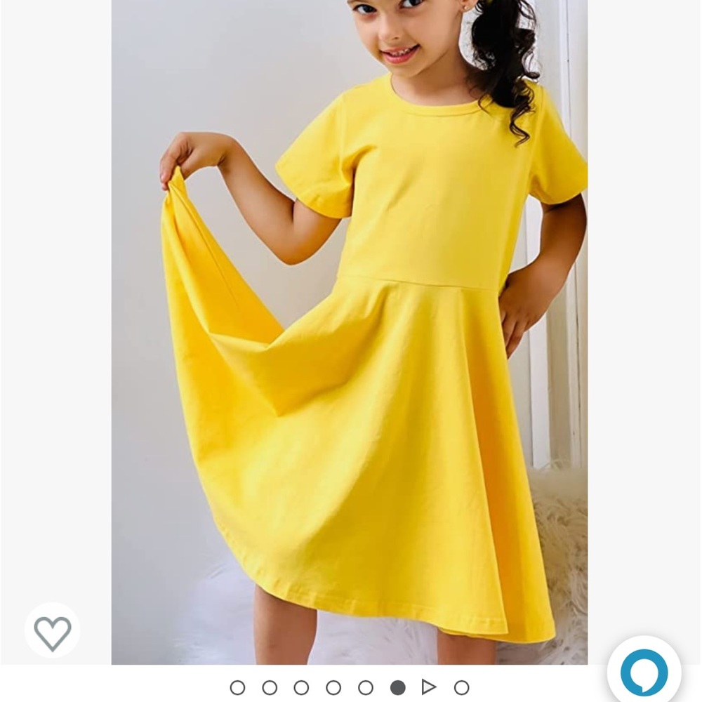 A lime yellow girls dress, never worn, size 10
